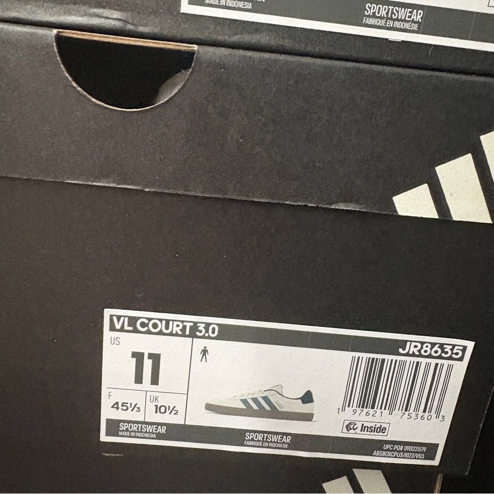 Adidas VL Court 3.0 Sneaker Casual Shoes White Green Teal JR8635 Men's Sz - Picture 13 of 16